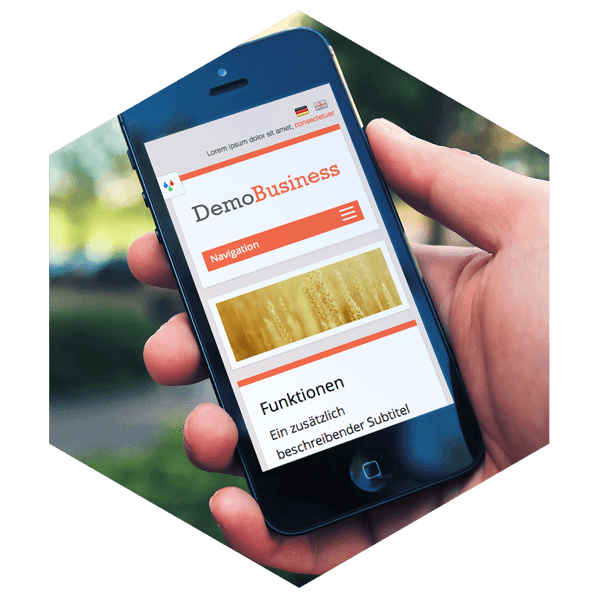 mobile Webseite mit responsive Webdesign